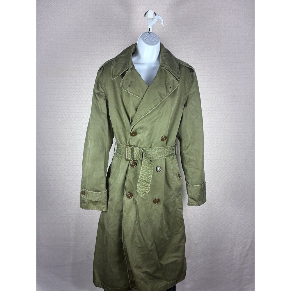 War World 2 Military Long Trenchcoat With Wool Insert Beautiful Piece Of History